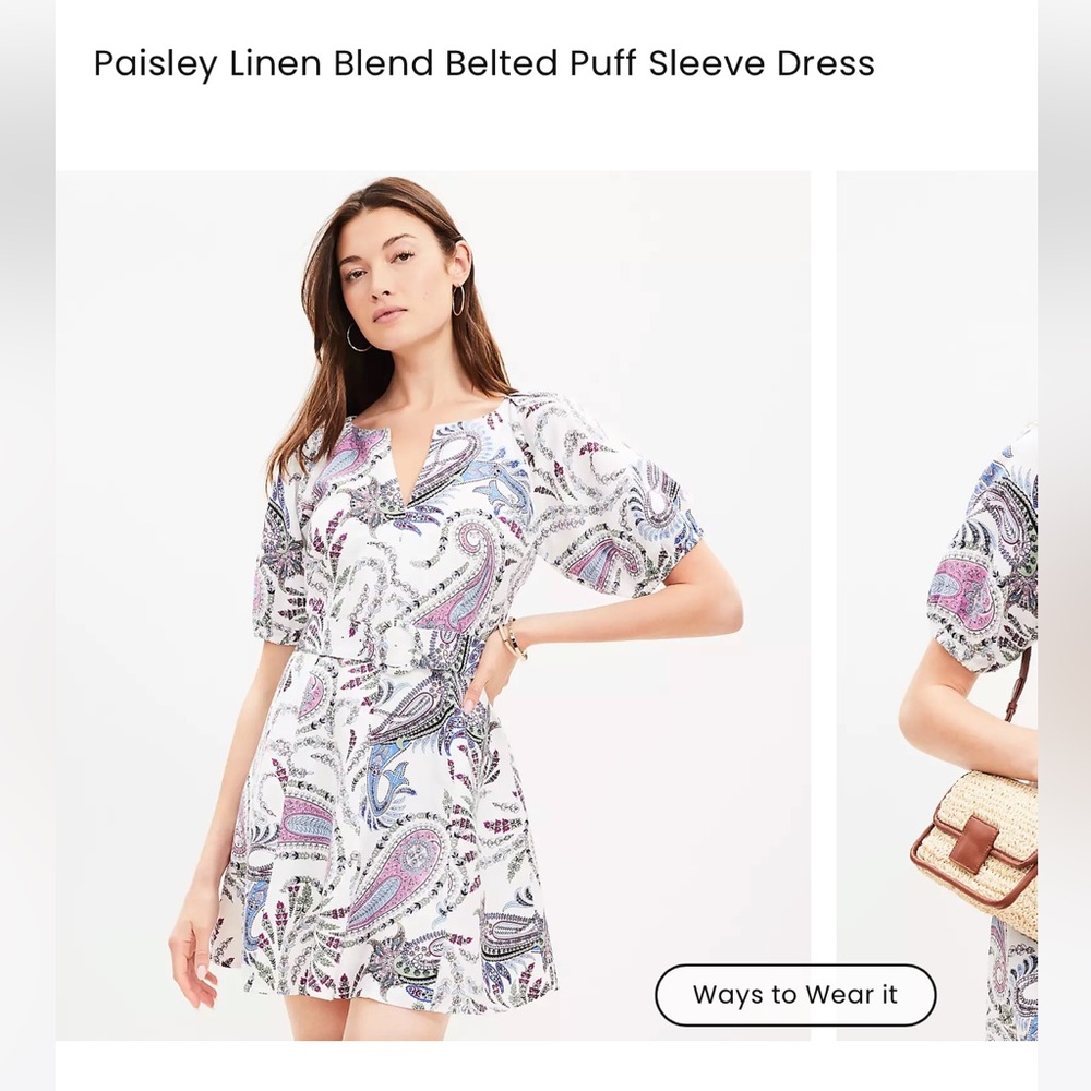 LOFT Linen blend dress - Picture 4 of 4